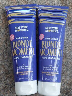 2 Not your Mother's Tone Repair Blonde Moment Purple treatment Conditioner 8 oz